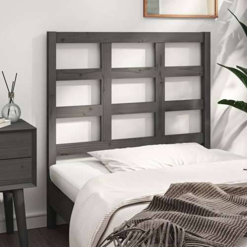 Uzglavlje za krevet sivi 105,5 x 4 x 100 cm od masivne borovine - Siva 105.5 x 100 cm 1 Cijena