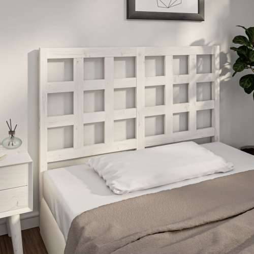 Uzglavlje za krevet bijelo 140,5x4x100 cm od masivne borovine Cijena