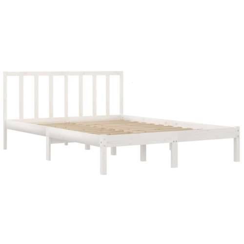 Okvir za krevet od masivne borovine bijeli 160 x 200 cm - Bijela 160 x 200 cm Cijena