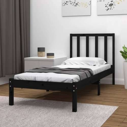 Okvir za krevet od borovine crni 75 x 190 cm jednokrevetni - Crna 75 x 190 cm Cijena
