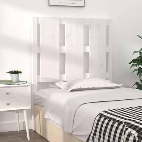 Uzglavlje za krevet bijelo 80,5x4x100 cm od masivne borovine Cijena