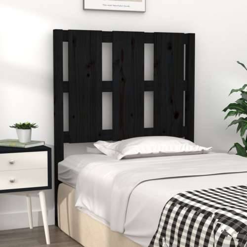 Uzglavlje za krevet crno 80,5 x 4 x 100 cm od masivne borovine Cijena