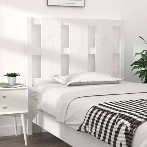 Uzglavlje za krevet bijelo 95,5x4x100 cm od masivne borovine