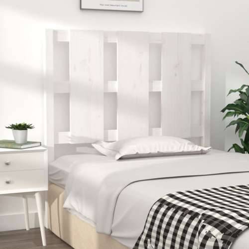 Uzglavlje za krevet bijelo 95,5x4x100 cm od masivne borovine Cijena