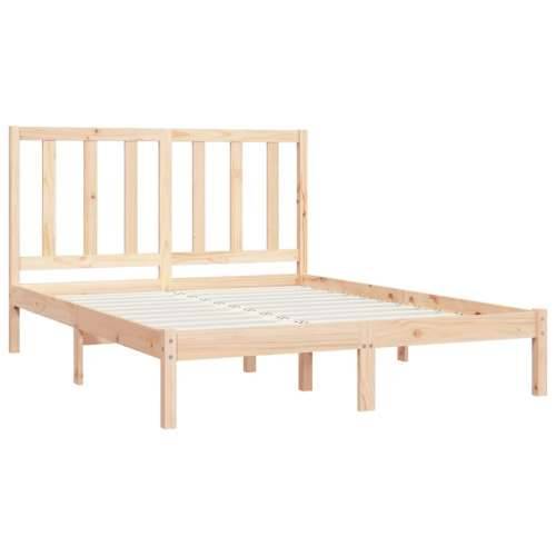 Okvir za krevet od masivne borovine 140 x 190 cm - Prirodna 140 x 190 cm Cijena