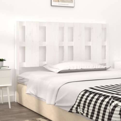 Uzglavlje za krevet bijelo 125,5x4x100 cm od masivne borovine Cijena