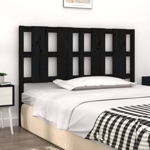 Uzglavlje za krevet crno 125,5 x 4 x 100 cm od masivne borovine Cijena