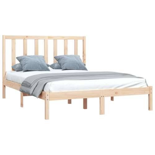 Okvir za krevet od masivne borovine 140 x 200 cm - Prirodna 140 x 200 cm Cijena