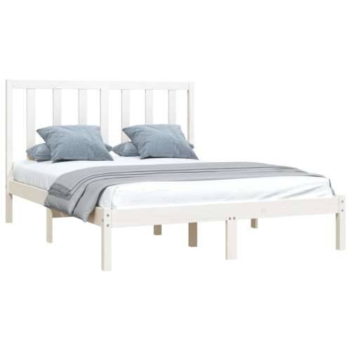 Okvir za krevet od masivne borovine bijeli 140 x 200 cm - Bijela 140 x 200 cm Cijena