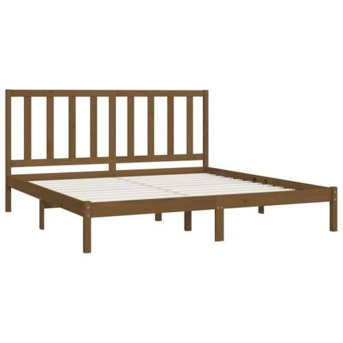 Okvir za krevet od masivne borovine boja meda 200 x 200 cm - boja meda 200 x 200 cm Cijena