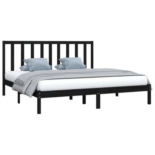 Okvir za krevet od masivne borovine crni 200 x 200 cm - Crna 200 x 200 cm Cijena