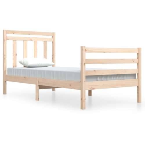 Okvir za krevet od masivnog drva 90 x 200 cm Prirodna 90 x 200 cm Cijena