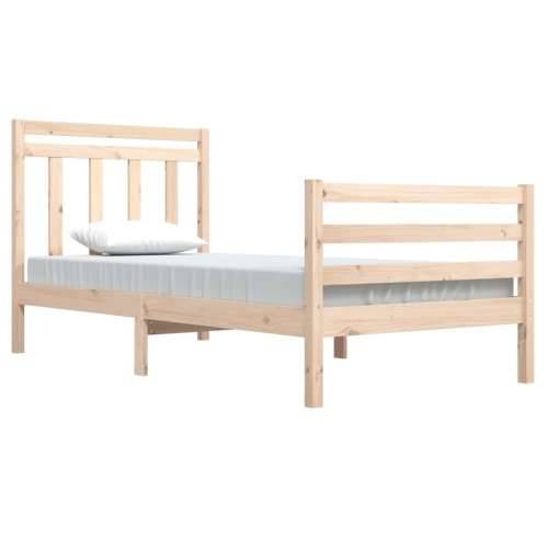 Okvir za krevet od masivnog drva 100 x 200 cm Prirodna 100 x 200 cm Cijena