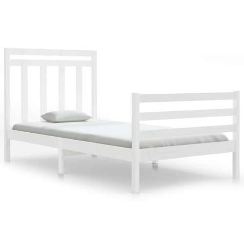 Okvir za krevet od masivnog drva bijeli 100 x 200 cm - Bijela 100 x 200 cm Cijena