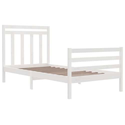 Okvir za krevet od masivnog drva bijeli 100 x 200 cm - Bijela 100 x 200 cm Cijena