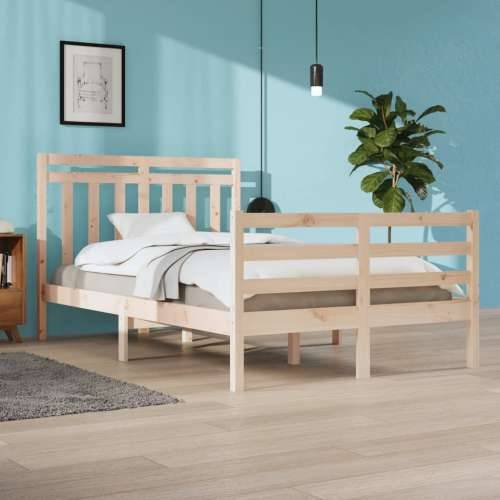 Okvir za krevet od masivnog drva 120 x 200 cm - Prirodna 120 x 200 cm Cijena