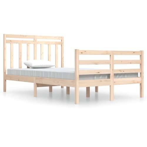 Okvir za krevet od masivnog drva 120 x 200 cm - Prirodna 120 x 200 cm Cijena