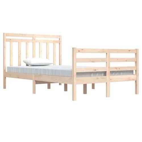 Okvir za krevet od masivnog drva 120 x 200 cm - Prirodna 120 x 200 cm Cijena