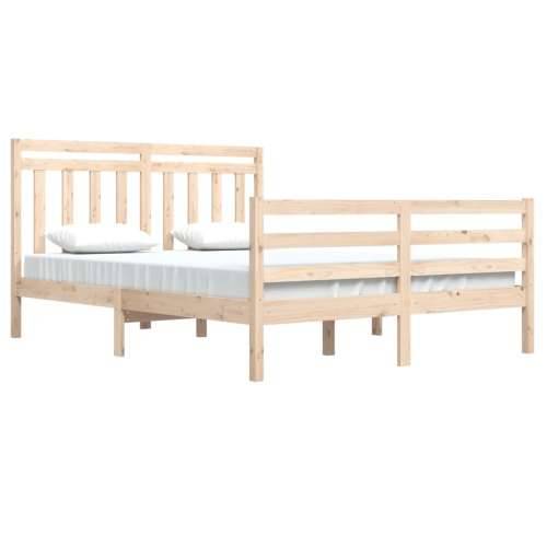 Okvir za krevet od masivnog drva 140 x 200 cm - Prirodna 140 x 200 cm Cijena