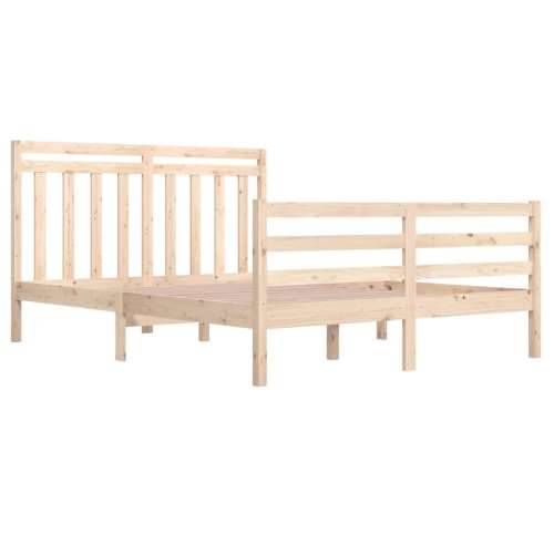 Okvir za krevet od masivnog drva 140 x 200 cm - Prirodna 140 x 200 cm Cijena