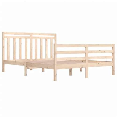 Okvir za krevet od masivnog drva 160 x 200 cm Prirodna 160 x 200 cm Cijena