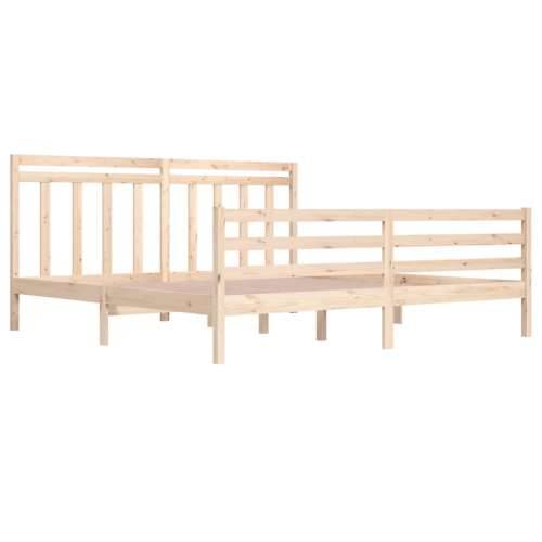 Okvir za krevet od masivnog drva 200 x 200 cm Prirodna 200 x 200 cm Cijena