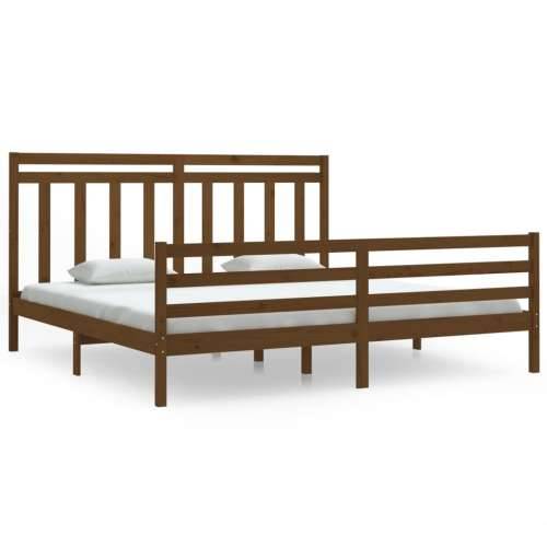Okvir za krevet od masivnog drva boja meda 200 x 200 cm boja meda 200 x 200 cm Cijena