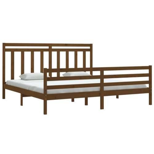 Okvir za krevet od masivnog drva boja meda 200 x 200 cm boja meda 200 x 200 cm Cijena