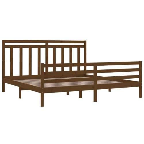 Okvir za krevet od masivnog drva boja meda 200 x 200 cm boja meda 200 x 200 cm Cijena