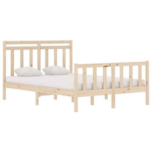 Okvir za krevet od masivnog drva 140 x 190 cm - Prirodna 140 x 190 cm Cijena