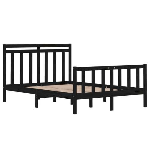 Okvir za krevet od masivnog drva crni 140 x 190 cm - Crna 140 x 190 cm Cijena
