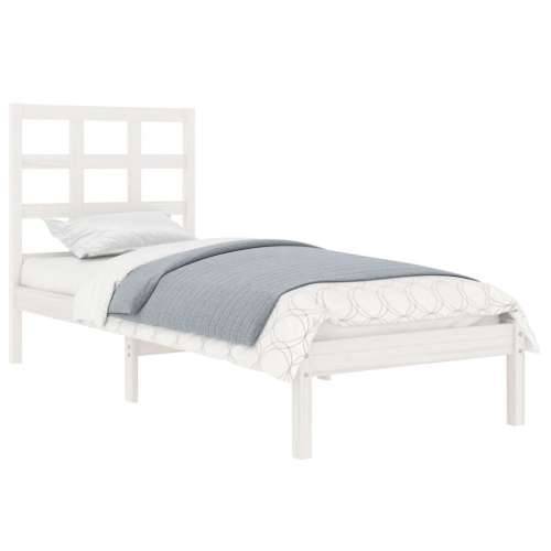 Okvir za krevet od masivnog drva bijeli 75 x 190 cm mali - Bijela 75 x 190 cm Cijena