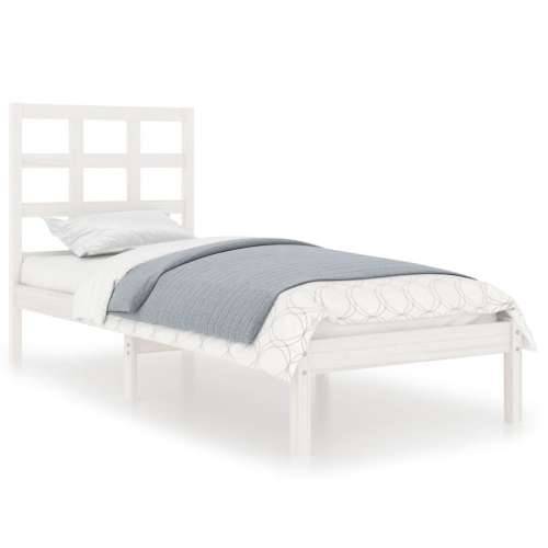 Okvir za krevet bijeli od masivnog drva 90 x 190 cm mali - Bijela 90 x 190 cm Cijena