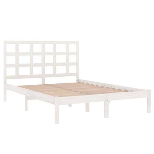 Okvir za krevet od masivne borovine bijeli 140 x 190 cm - Bijela 140 x 190 cm Cijena