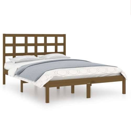 Okvir za krevet od masivne borovine boja meda 200 x 200 cm - boja meda 200 x 200 cm Cijena
