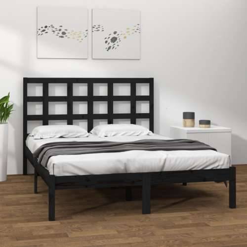 Okvir za krevet od masivne borovine crni 200 x 200 cm - Crna 200 x 200 cm Cijena