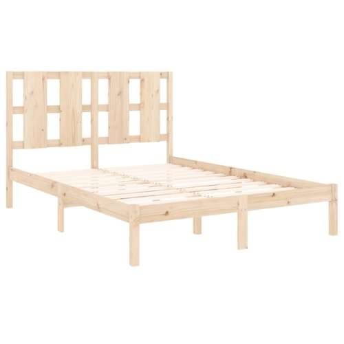 Okvir za krevet od masivnog drva 135 x 190 cm bračni - Prirodna 135 x 190 cm Cijena