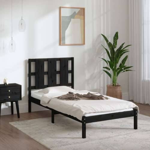 Okvir za krevet od masivne borovine crni 100 x 200 cm - Crna 100 x 200 cm Cijena