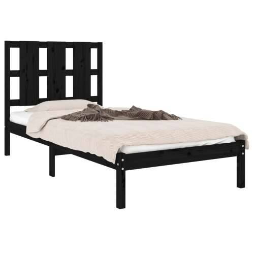 Okvir za krevet od masivne borovine crni 100 x 200 cm - Crna 100 x 200 cm Cijena
