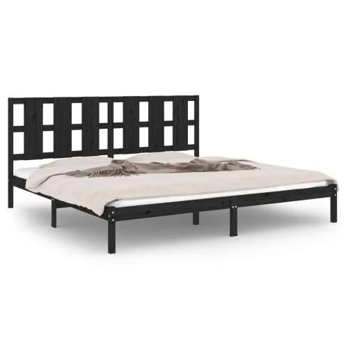 Okvir za krevet od masivne borovine crni 200 x 200 cm - Crna 200 x 200 cm Cijena