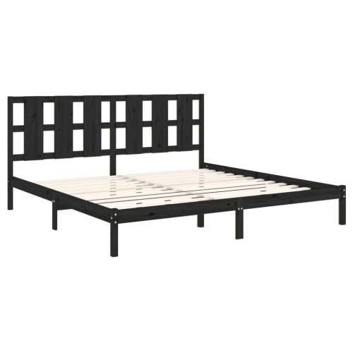 Okvir za krevet od masivne borovine crni 200 x 200 cm - Crna 200 x 200 cm Cijena