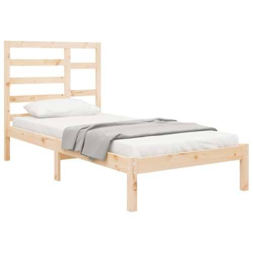 Okvir za krevet od masivnog drva 75 x 190 cm jednokrevetni - Prirodna 75 x 190 cm Cijena
