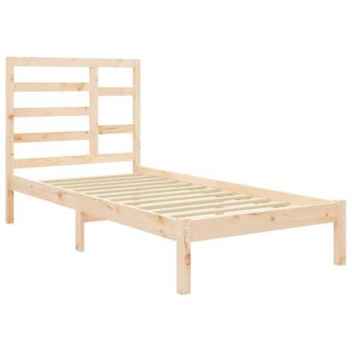 Okvir za krevet od masivnog drva 75 x 190 cm jednokrevetni - Prirodna 75 x 190 cm Cijena