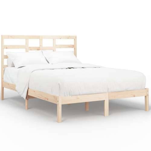 Okvir za krevet od masivnog drva 140 x 190 cm - Prirodna 140 x 190 cm Cijena