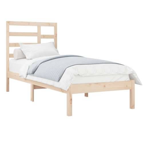 Okvir za krevet od masivnog drva 90 x 200 cm Prirodna 90 x 200 cm Cijena