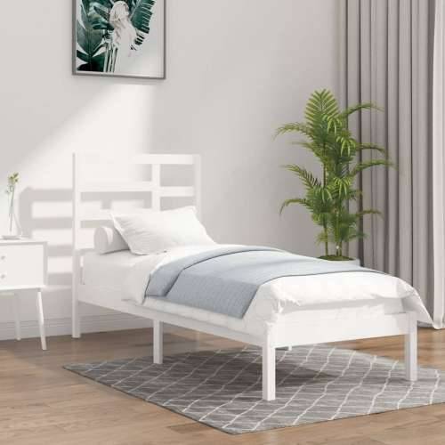 Okvir za krevet od masivne borovine bijeli 90 x 200 cm - Bijela 90 x 200 cm Cijena