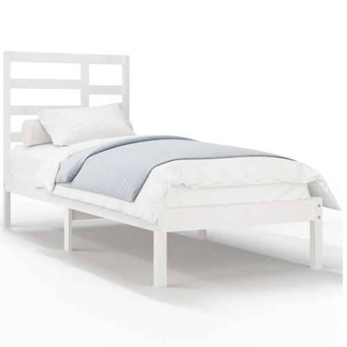 Okvir za krevet od masivne borovine bijeli 90 x 200 cm - Bijela 90 x 200 cm Cijena