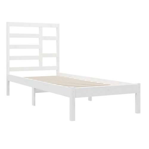 Okvir za krevet od masivne borovine bijeli 90 x 200 cm - Bijela 90 x 200 cm Cijena