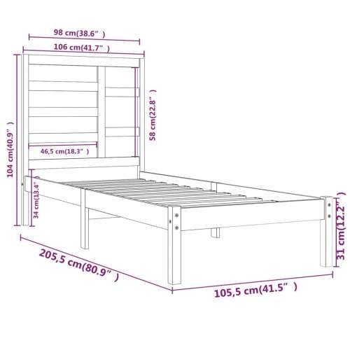 Okvir za krevet od masivnog drva 100 x 200 cm Prirodna 100 x 200 cm Cijena
