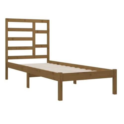 Okvir za krevet od masivnog drva smeđa boja meda 100 x 200 cm - boja meda 100 x 200 cm Cijena